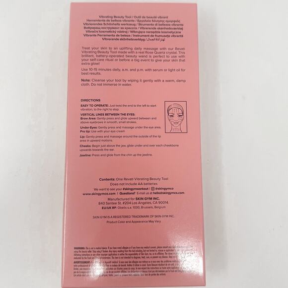 NEW in box Skin Gym Rose Quartz Revati Vibrating Beauty Tool, MSRP $59 - Picture 7 of 9